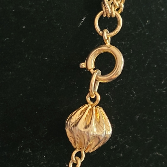 VTG Long Gold Toned and Faux Pearl Necklace - Picture 5 of 7